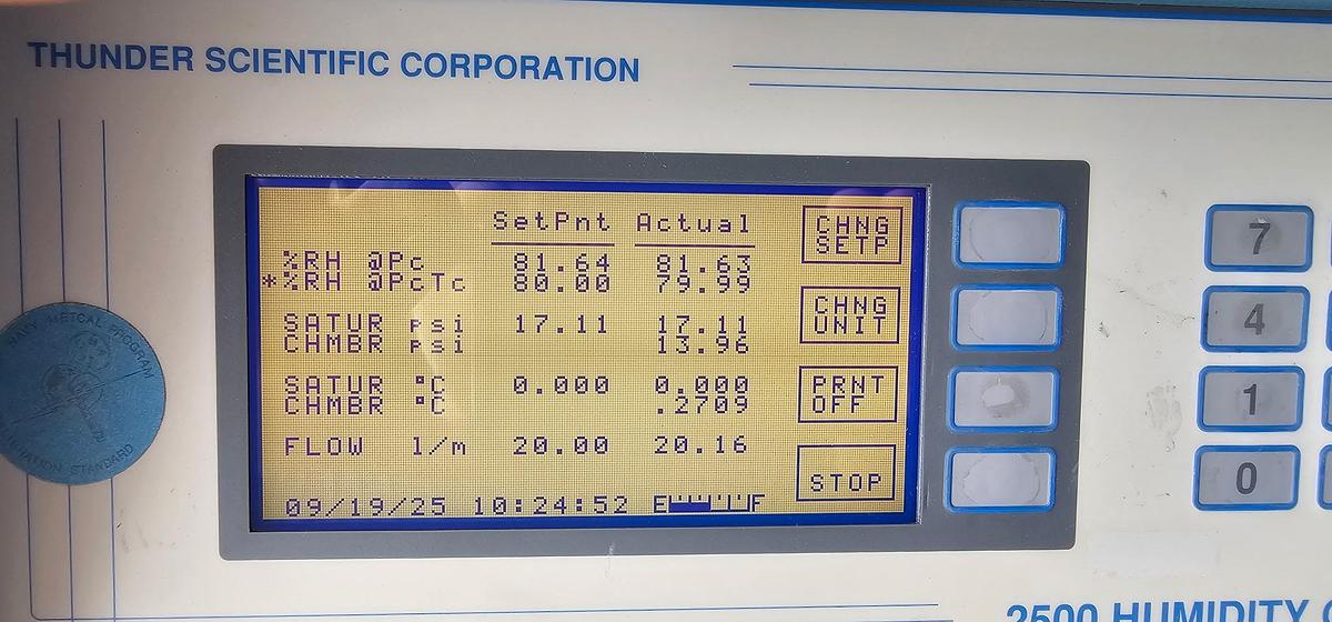 Used Thunder Scientific 2500 ST-LT Humidity Generator -10 - 70ºC, RH 10% - 95%