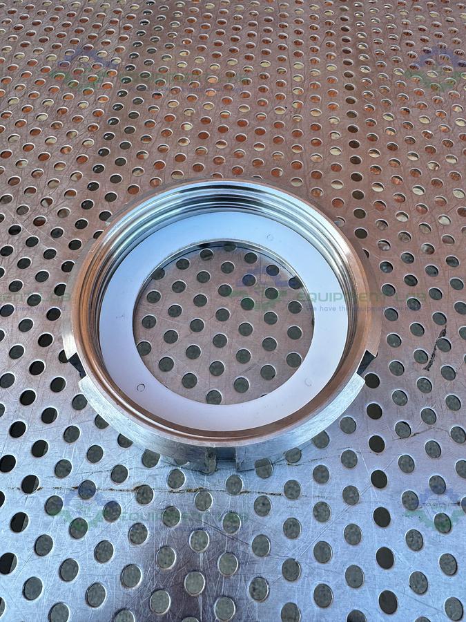 Used Vetrolux DIN 7080-6 Sight Glass w/ Stainless Steel 5" OD Threaded Fitting