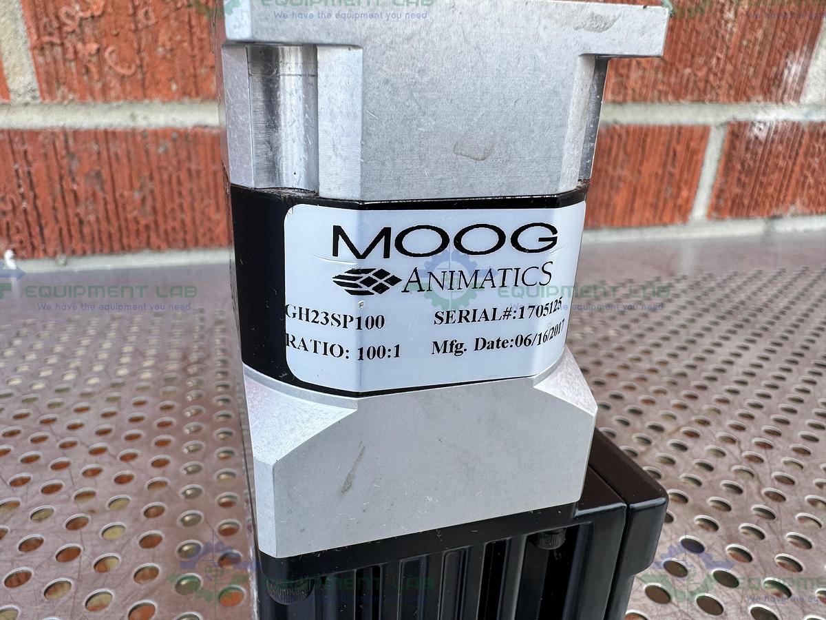 Used Moog SM23165DT-DE Integrated Servo Smart Motor w/ Moog GH23SP100 Gear Box 100:1