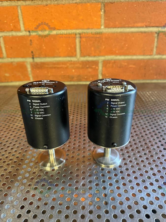 Used MKS Baratron 127AAX-14127  Pressure Transducer 1000 mbar, 15 VDC w/ KF40 Fitting