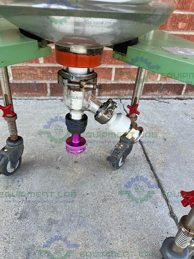 Used Chemglass  20 Liter Jacketed Glass Reactor w/ Chemglass Overhead Stirrer
