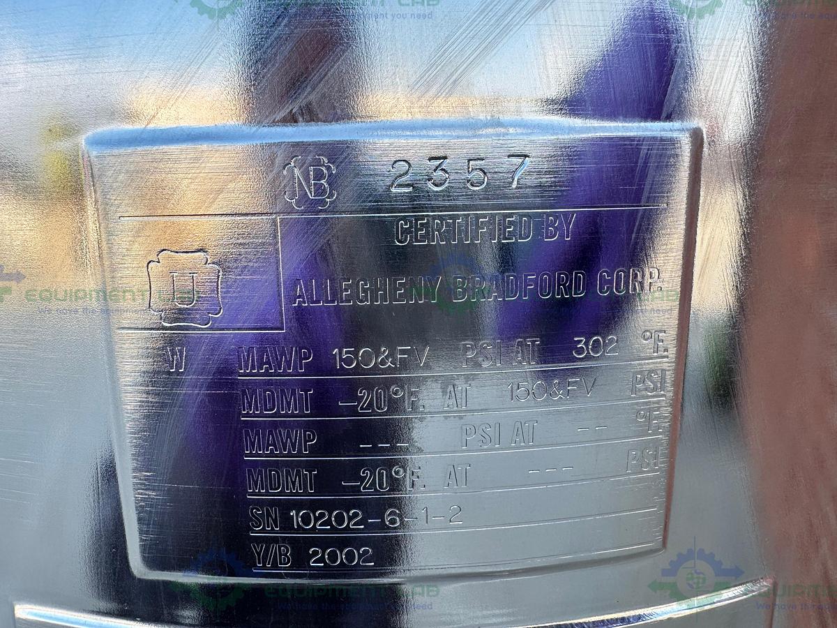 Used Allegheny Bradford 140L SS 316L Code 7 Multi Cartridge Filter Housing FV 150 PSI