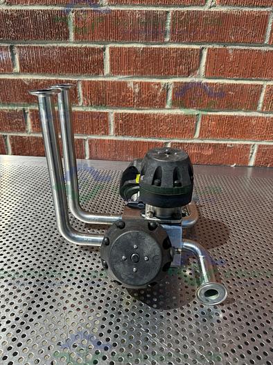 Used 3 ITT Pure Flo Advantage Stainless Steel Diaphragm Valve w/ 1" Sanitary Fittings