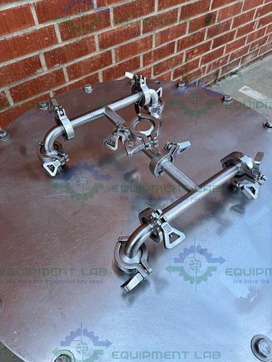 Used Mann Stainless Steel 800mm x 100mm Chromatography Column w/ Micron Filter Mesh