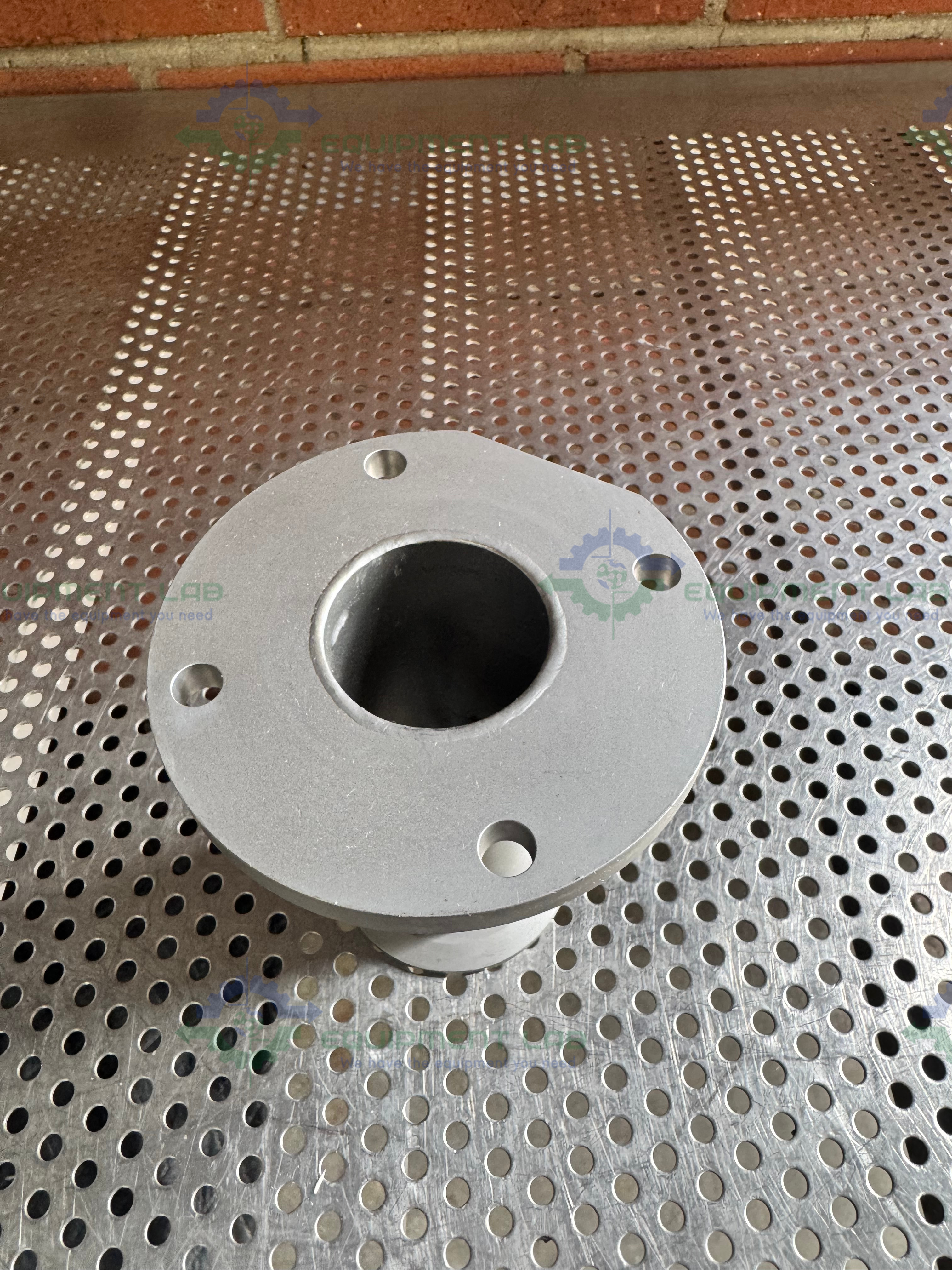 Used Stainless Steel Nipple Vacuum Fitting w/ KF 50 to Flange Fitting