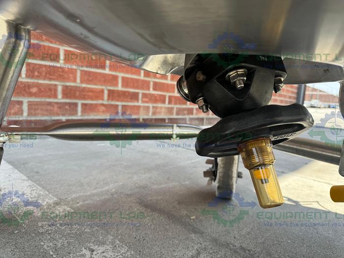 Used Precision 250 Liter Stainless Steel Jacketed Reactor 45 PSI w/ Lightnin Mixer.