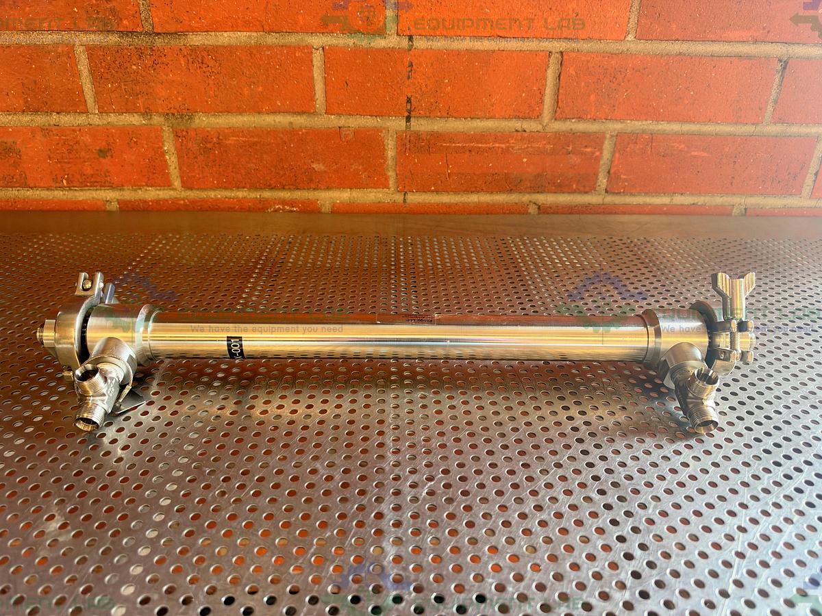 Used Exergy 01095-3 Stainless Steel Shell and Tube Heat Exchanger 2.83 ft cubed