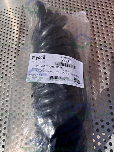 Nycoil  X6251 Polyurethane Hose 3/8" ID  x 25' Black w/ 3/8 NPT Swivel Fitting