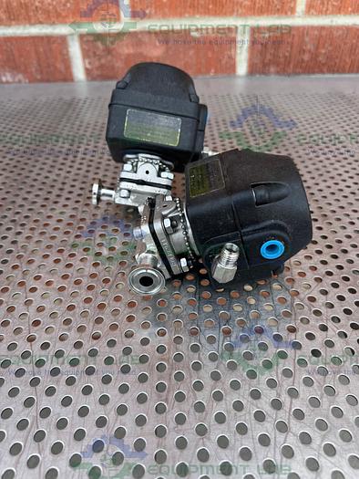 Used Lot of 2 - ITT Pure Flo .5-316L- RA20MAX Diaphragm Valve  w/.5" Sanitary Fitting