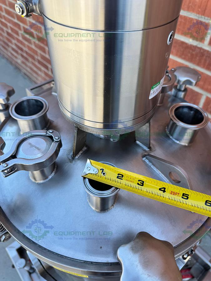 Used Unknown Brand 100 Liter Mixing Tank w/ Lenze 3 Phase Motor, Impeller
