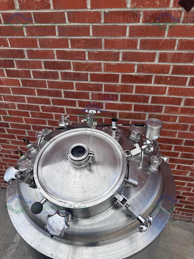 Used Feldmeier 1000 Liter Stainless Steel Jacketed Reactor 50 FV PSI w/ 0.5 HP Motor