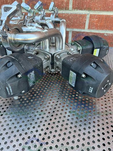 Used 5 ITT Pure Flo Advantage Stainless Steel Diaphragm Valve w/ 1" Sanitary Fitting