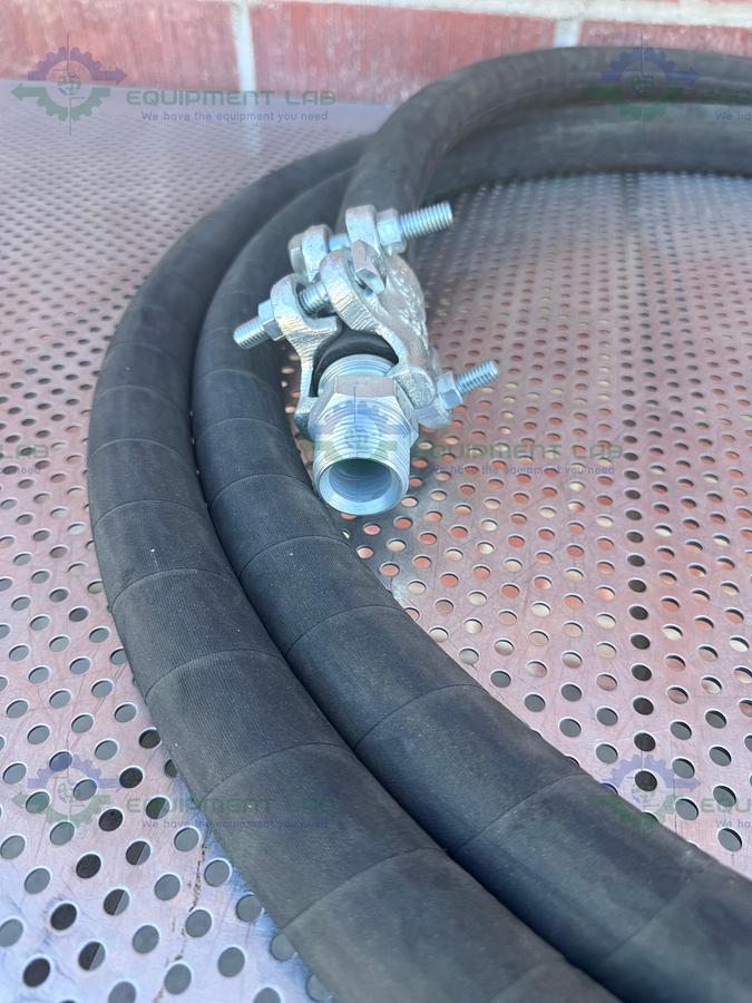 Used Steam King 205MB 1" 2 Wire Braid 250 PSI 232" Flexible Hose w/ 1" NPT Fittings