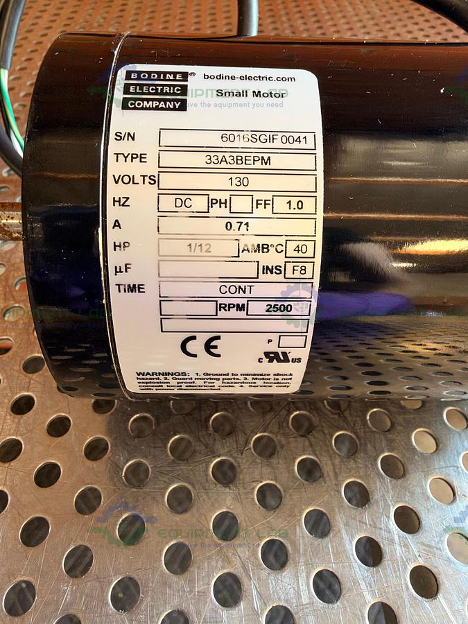Used Bodine Electric Company 33A3BEPM Permanent Magnet DC Motor/Gearmotor