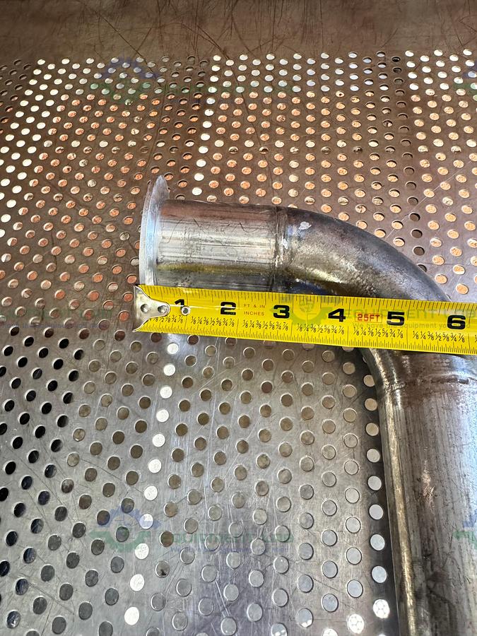 Used Stainless Steel 90 Dgeree KF 50 Elbow Nipple Vacuum Fitting