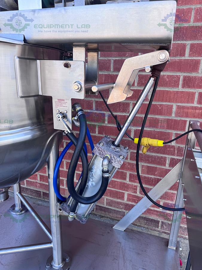 Used Lee 350 Liter Scrape Agitation Stainless Steel Half Jacketed Reactor w/ VFD