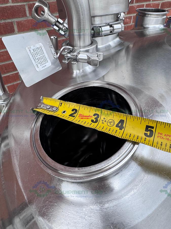 Used Feldmeier 400 Liter Stainless Steel Jacketed Reactor 100 PSI/FV w/ 3 HP Motor