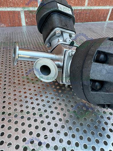 Used Lot of 2 - ITT Pure Flo 3 Way Diaphragm Valve w/ 1" Sanitary Fitting