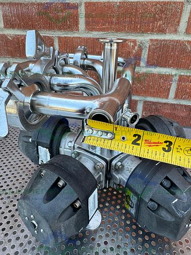 Used 5 ITT Pure Flo Advantage Stainless Steel Diaphragm Valve w/ 1" Sanitary Fitting