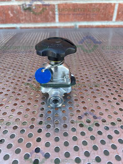 Used Saunders  Diaphragm Valve w/ 1/2" Sanitary Fitting