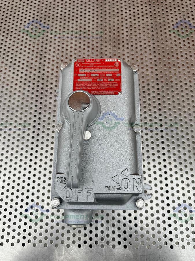 Used Killark XECD-204A1 Circuit Breaker Enclosure 250/480V w/ Cutler EHD 14K Breaker