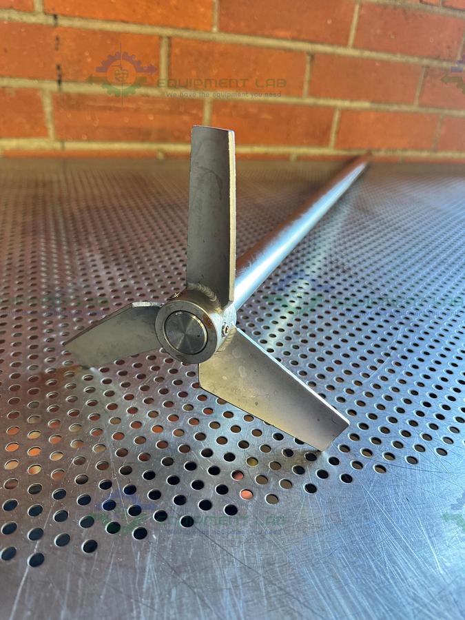 Used Unknown Stainless Steel Impeller Shaft / Mixing Rod 39" Height x 1"