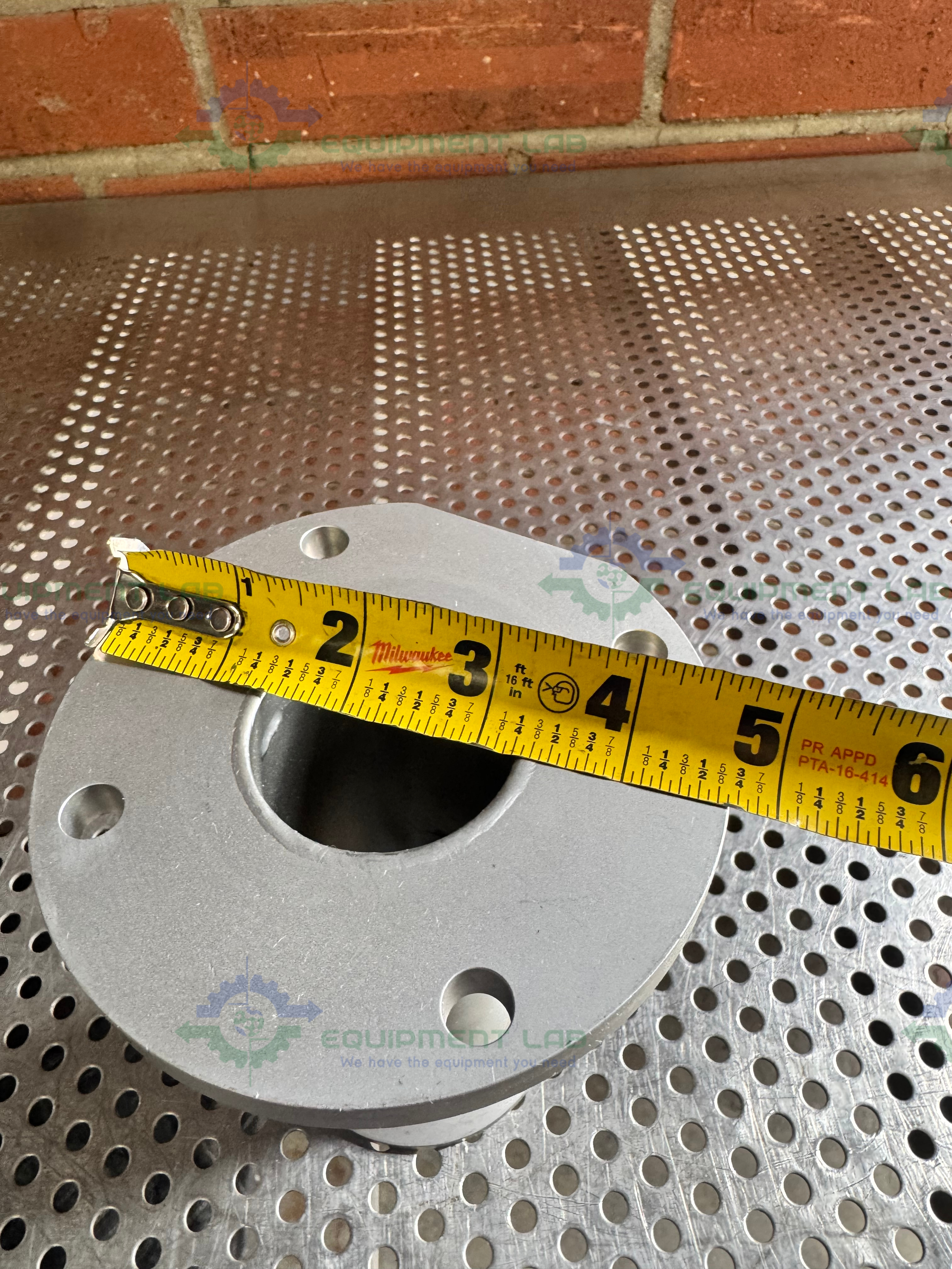 Used Stainless Steel Nipple Vacuum Fitting w/ KF 50 to Flange Fitting