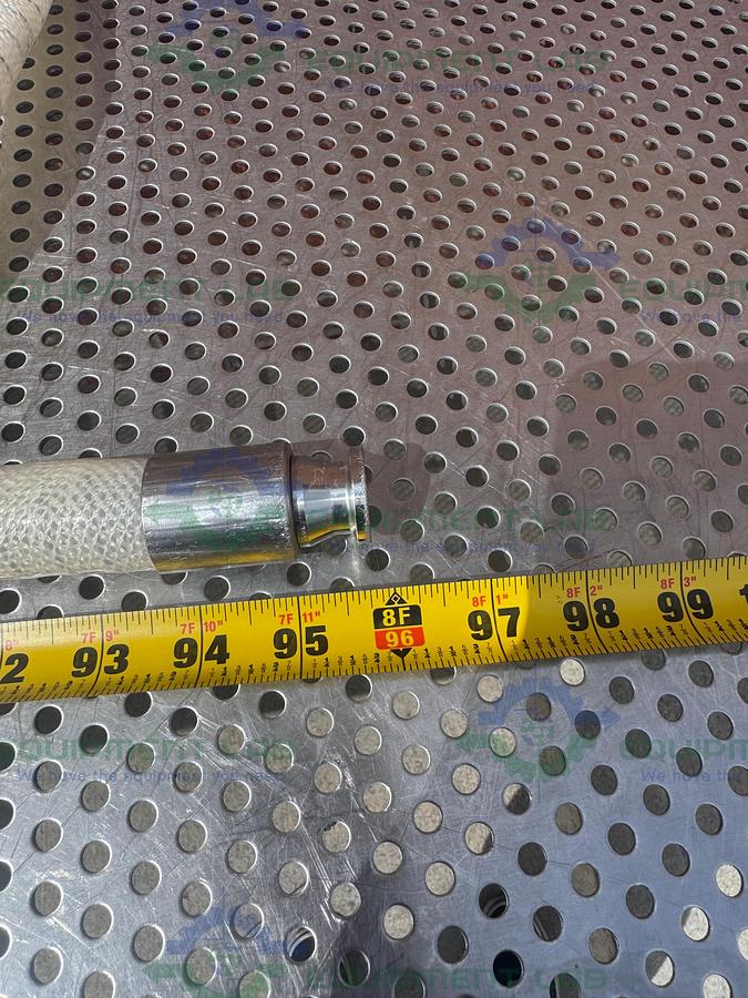 Used Sani Tech  STHT-W-0750 96" Silicone Hose w/ 3/4" Sanitary Fitting