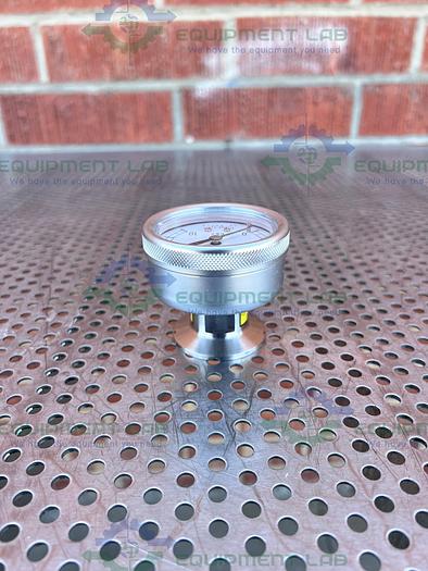Used Nishino 8K-00518 Pressure Gauge 0-10 PSI w/ 2" OD