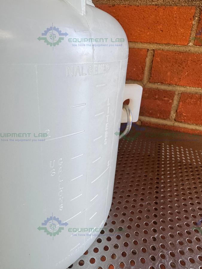 Used Non Metallic Solutions Nalgene 10 Liter Nalgene Carboy w/ Apollo 1/2" Fittings