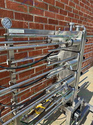 Used Millipore  Stainless Steel Pellicon 2 Cassette Filter Holder Stack of 8