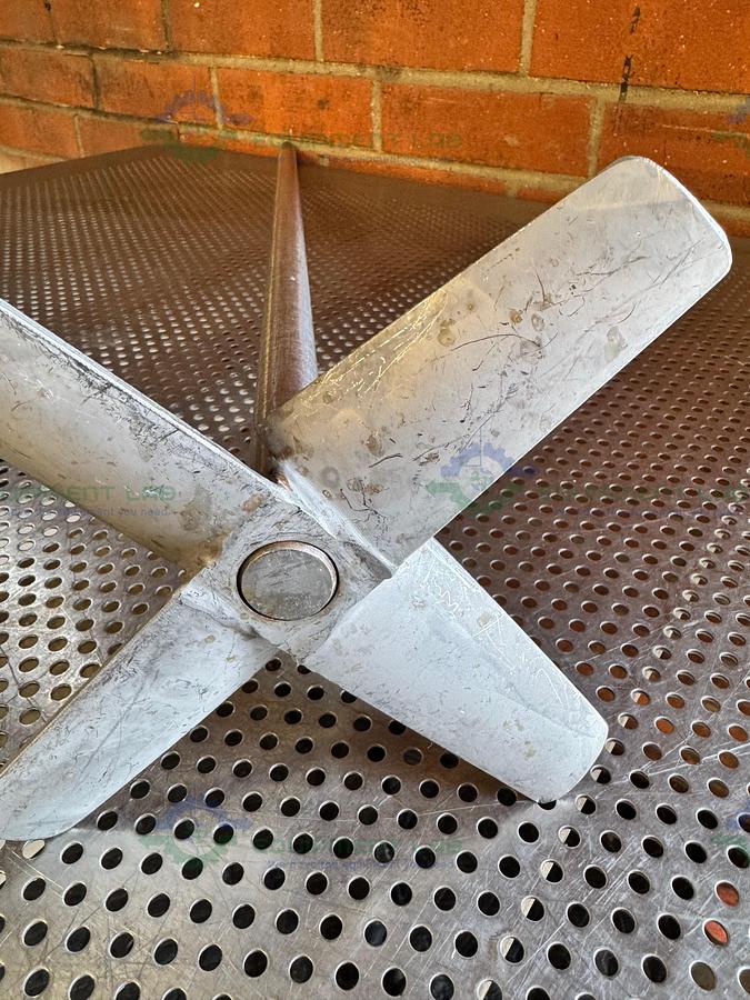 Used 39" Stainless Steel Mixing Shaft 1" Diameter w/ 8" Impeller