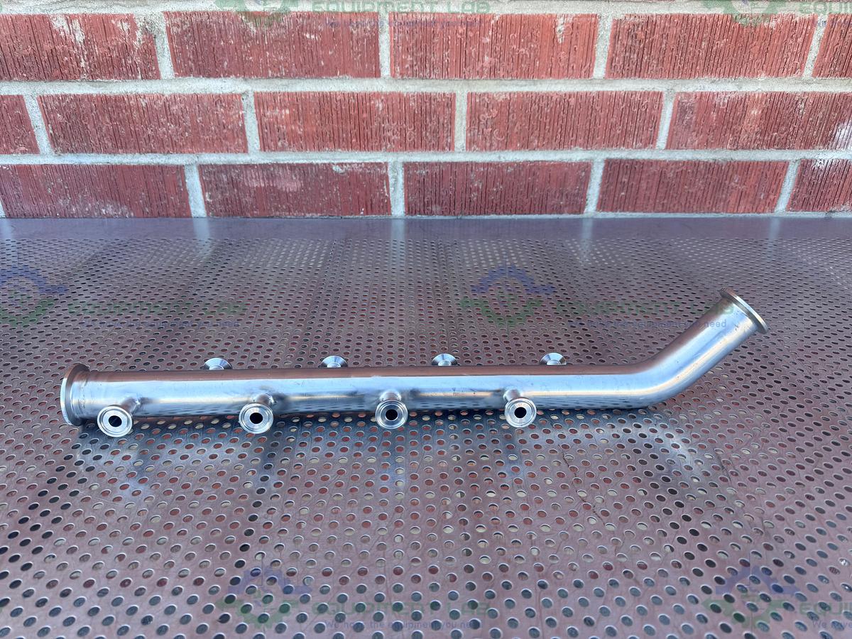 Used Stainless Steel Manifold 1.5" Sanitary Fitting w/ 8 Ports 1/2" Sanitary Fitting