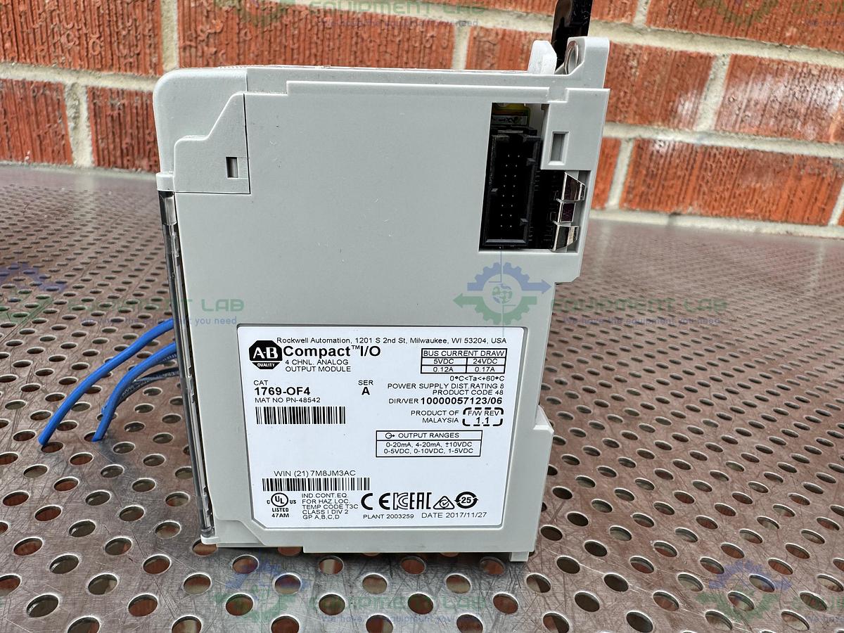 Used Allen Bradley Compact Logix L24ER QBFC1B Controller w/ 1769-OF4 Compact I/O