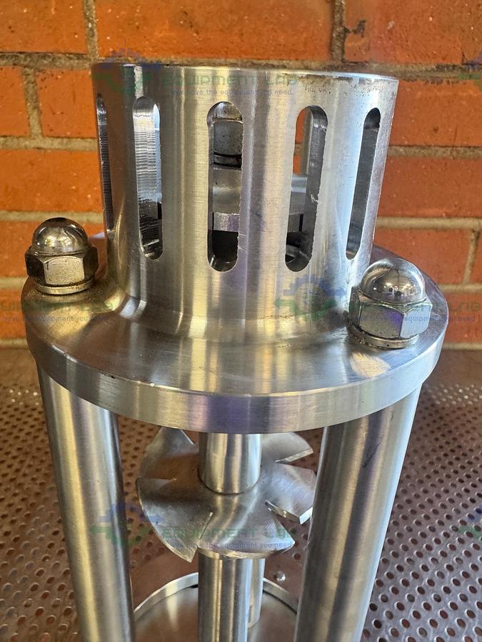 Used Stainless Steel High-Shear Mixer Homogenizer Impeller Assembly 3.5" x 15.5" x 8"
