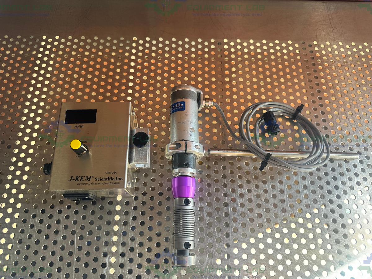 Used J-Kem OHS-1M Overhead Stirrer w/ J-Kem OHS-DSC Speed Controller