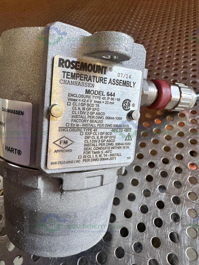 Used Rosemount 644HAKBXAJ8M4Q4 Digital Temperature Transmitter 0-200C