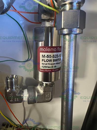 Used Hoffman 13" x 10" x 6" Enclosure w/ Malema Flow M-50-S23-10 Flow Switch, Gauge