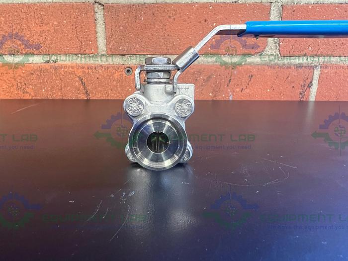 Used Hinline Stainless Steel Ball Valve w/ 3/4" Sanitary Fitting