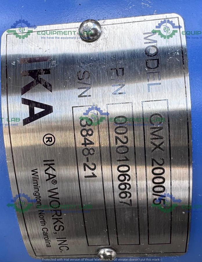 Used IKA CMX 2000/05 Stainless Steel Inline Granulator, Inline Solid & Liquid Mixer