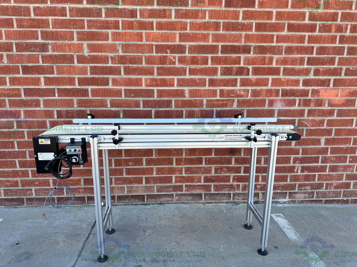 Used MK Technology Group Belt Conveyor 72" x 12" w/ Bodine 1/8 1/4 HP Motor
