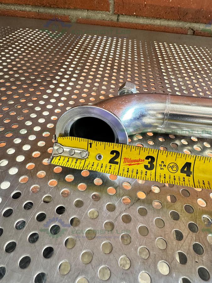 Used Stainless Steel 3 Way Process Vacuum Pipe w/ KF 40 to 1/2" NPT Fitting