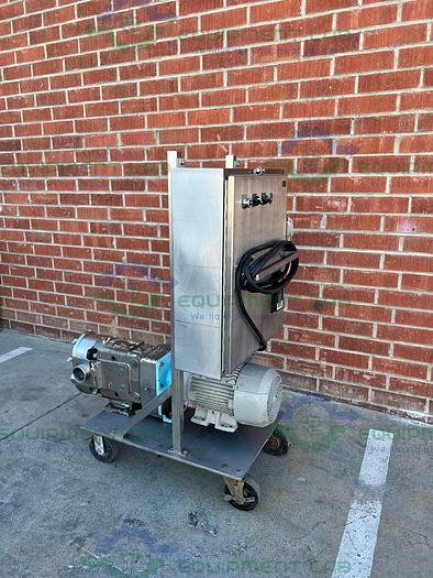 Used Waukesha Cherry Burrell  130 Rotary Lobe Pump w/ Stainless 7.5 HP Motor