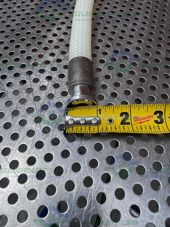 Used Saint Gobain SBP 0500 Pure Fit 18" Hose w/ 1/2" Sanitary Fitting