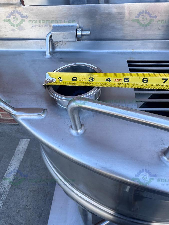 Used Lee 350 Liter Scrape Agitation Stainless Steel Half Jacketed Reactor w/ VFD