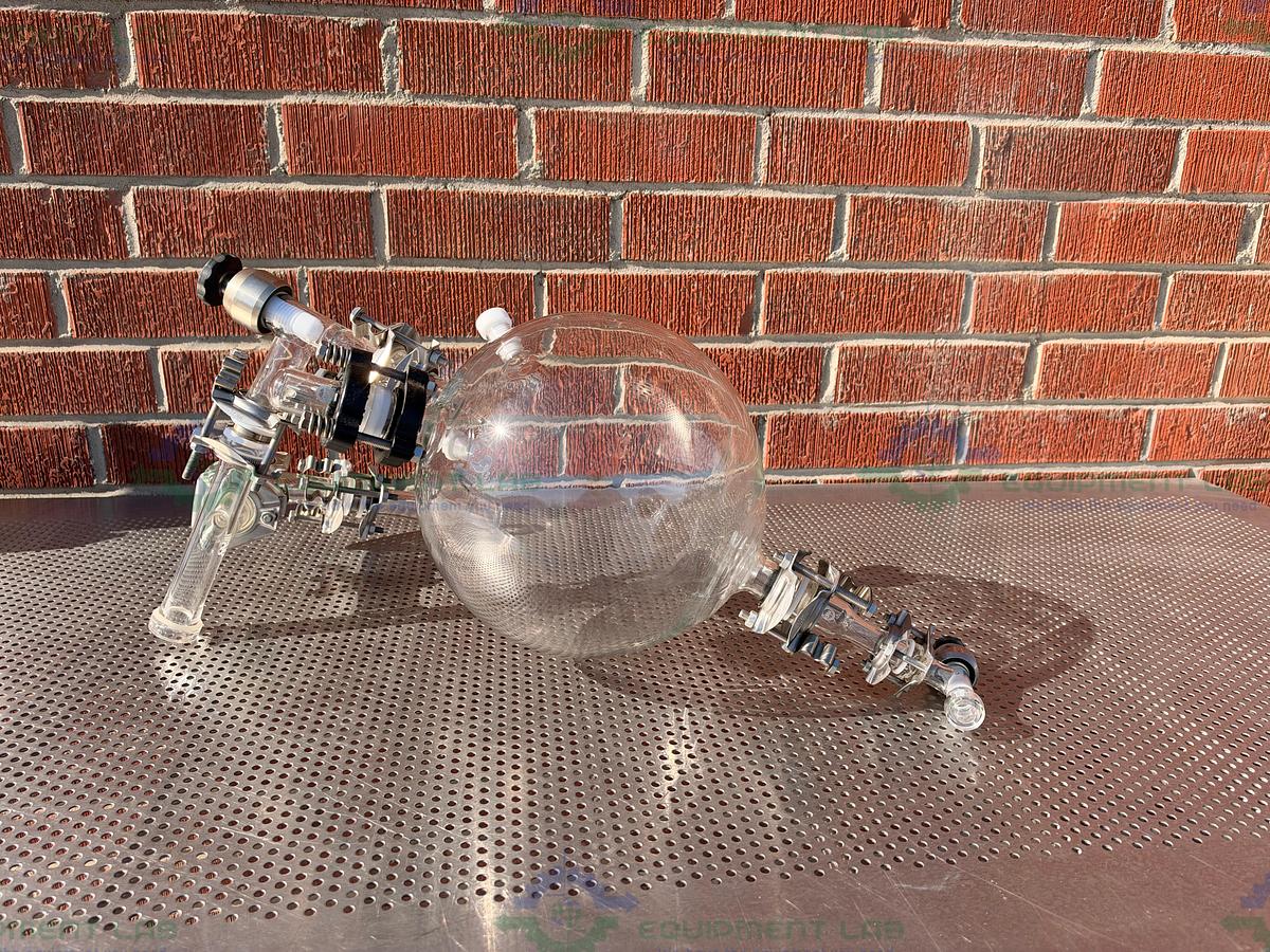 Used Adam & Chittenden Scientific Glass Collection Flask w/ Connections