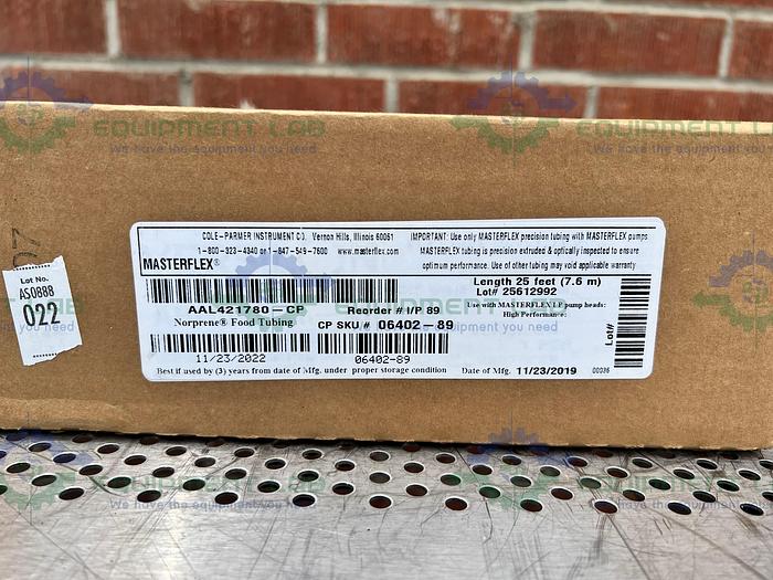 Used Masterflex I/P 89 Norprene High-Performance Precision Pump Tubing 25 Ft, 25mm