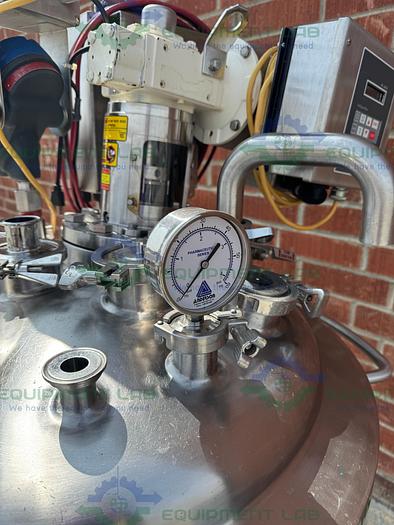 Used ITT Industries 150 Liter Stainless Steel Jacketed Reactor 45 PSI w/ 0.5 HP Mixer