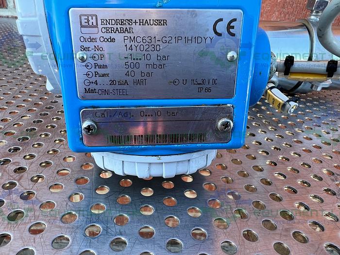 Used Endress + Hauser PMC631 Pressure Transmitter w/ Amersham Conductivity Sensor