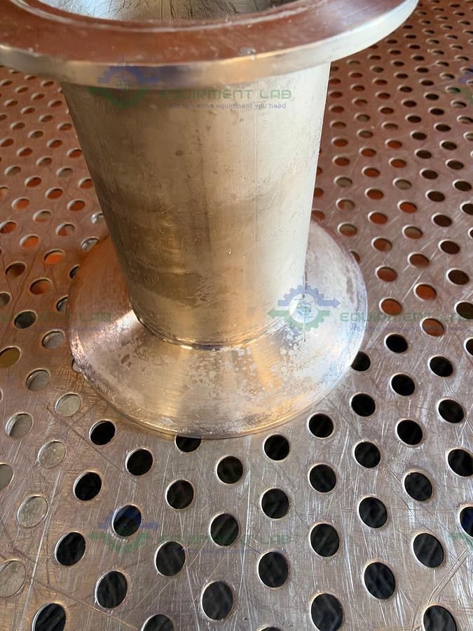 Used Stainless Steel Vacuum Reducer KF 50 to 3.5" OD Sanitary Fitting